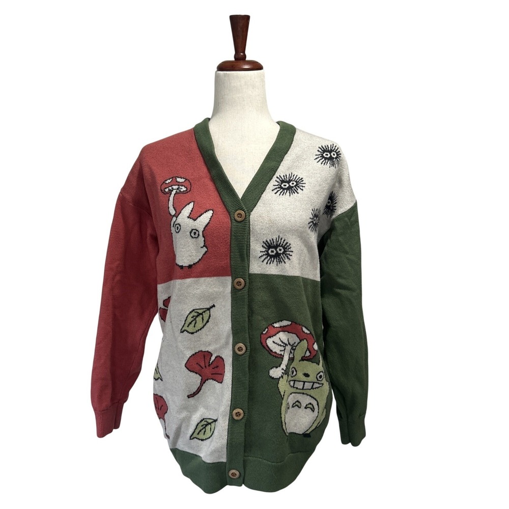 Box Lunch My Neighbor Totoro Cardigan Women's Medium Button Up Sweater Cozy